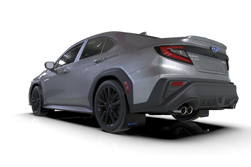 Subaru WRX Mud Flap - Front + Rear - Rally Armor - UR Premium Urethane - Black/Blue Logo - `22-`25